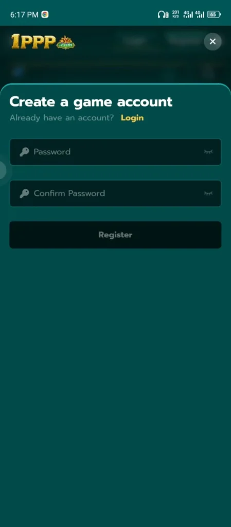 register and login